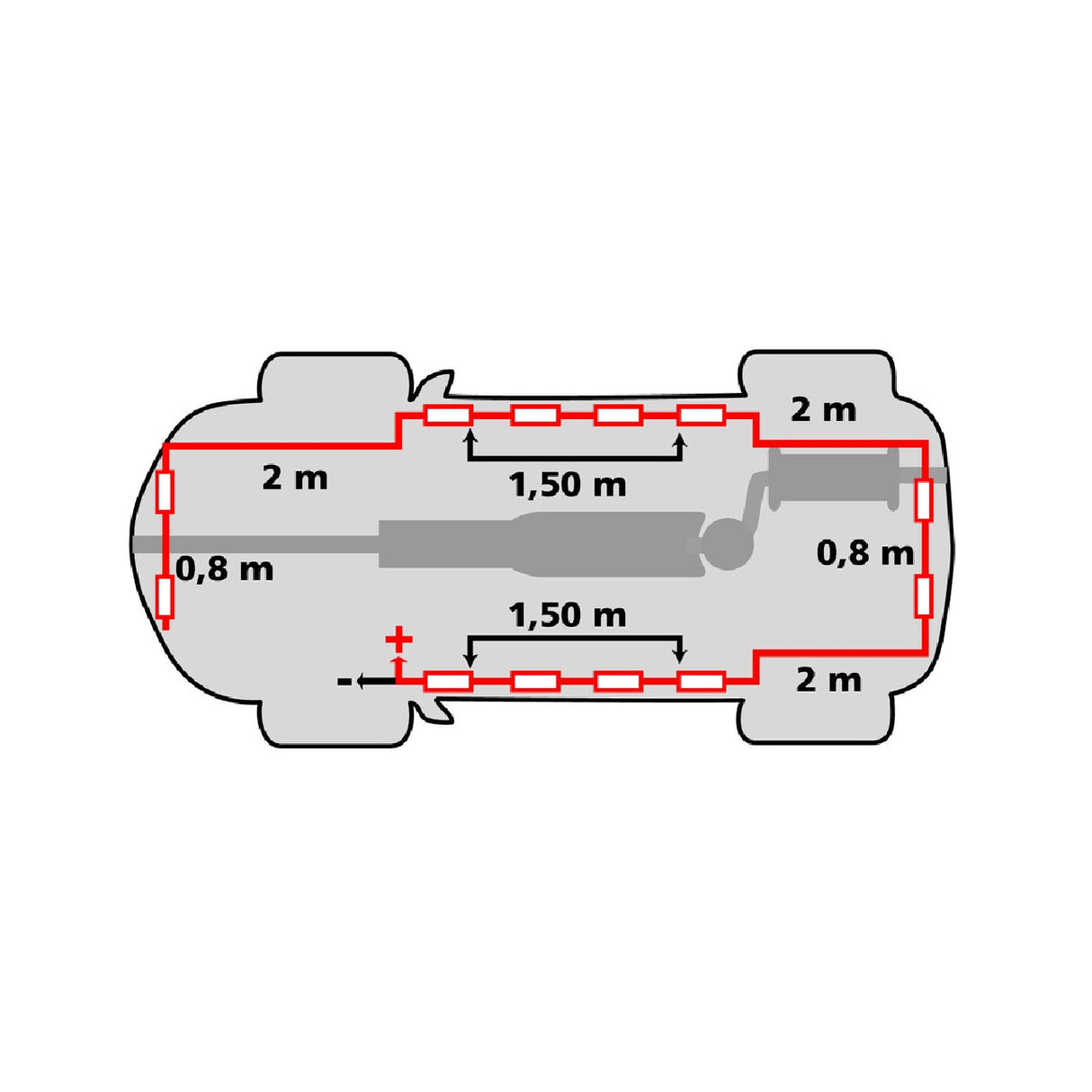 Pilot Hyper-Led Set 12x3, strisce decorative a led - 12V - Blu