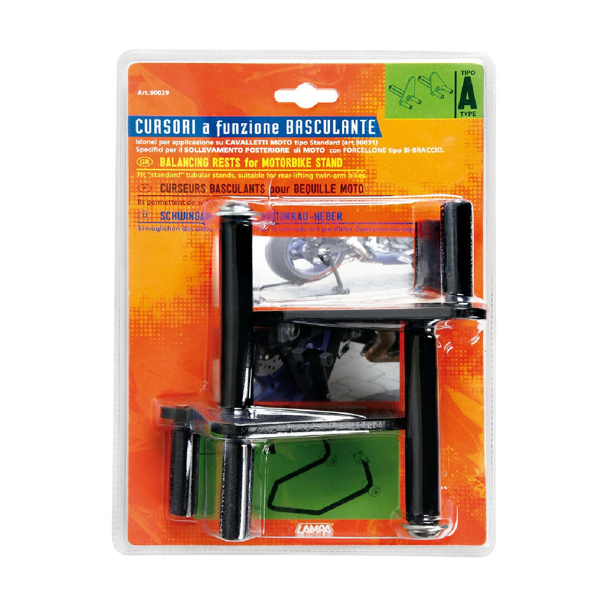 Lampa Cursori a funzione basculante per cavalletto moto posteriore
