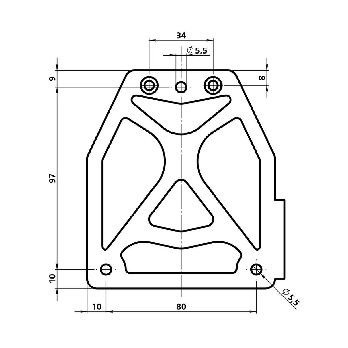 Lampa Naxox, portatarga laterale per ciclomotori