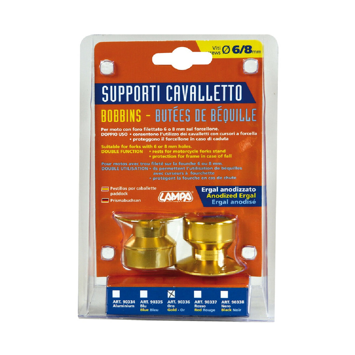 Lampa Kit supporti cavalletto - 6/8 mm - Oro