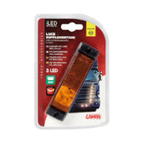 3-LED auxiliary light with reflector - 24V - Orange