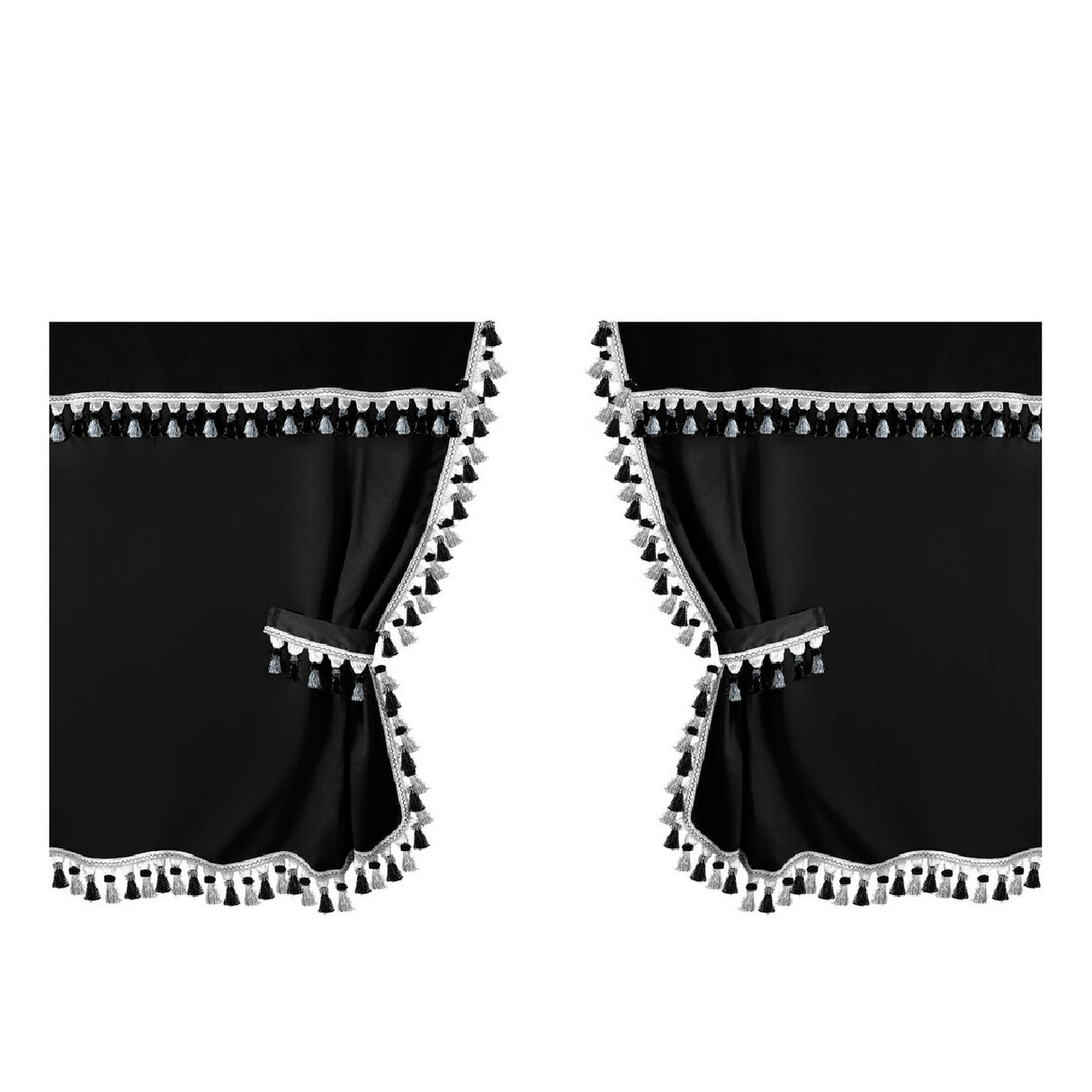 Dunkellampe, Mittelvorhänge für Lkw, Standardkabine – Schwarz