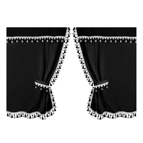 Dark Lamp, Center Curtains for Trucks, High Cab - Black