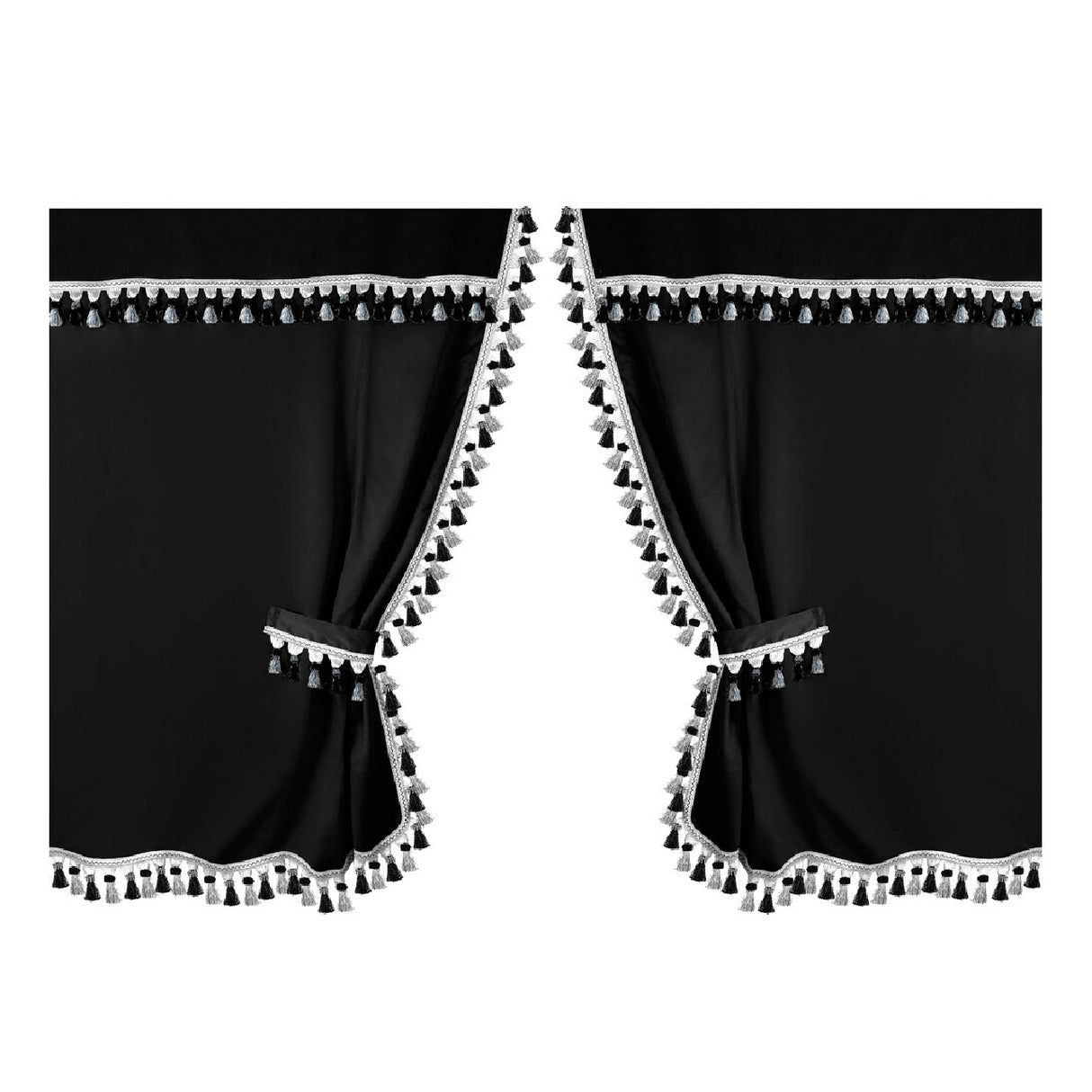 Dunkellampe, mittlere Vorhänge für Lkw, Hochkabine – Schwarz