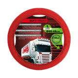 Lampa Soft Touch, microfiber steering wheel cover - L - Ø 46/48 cm - Red