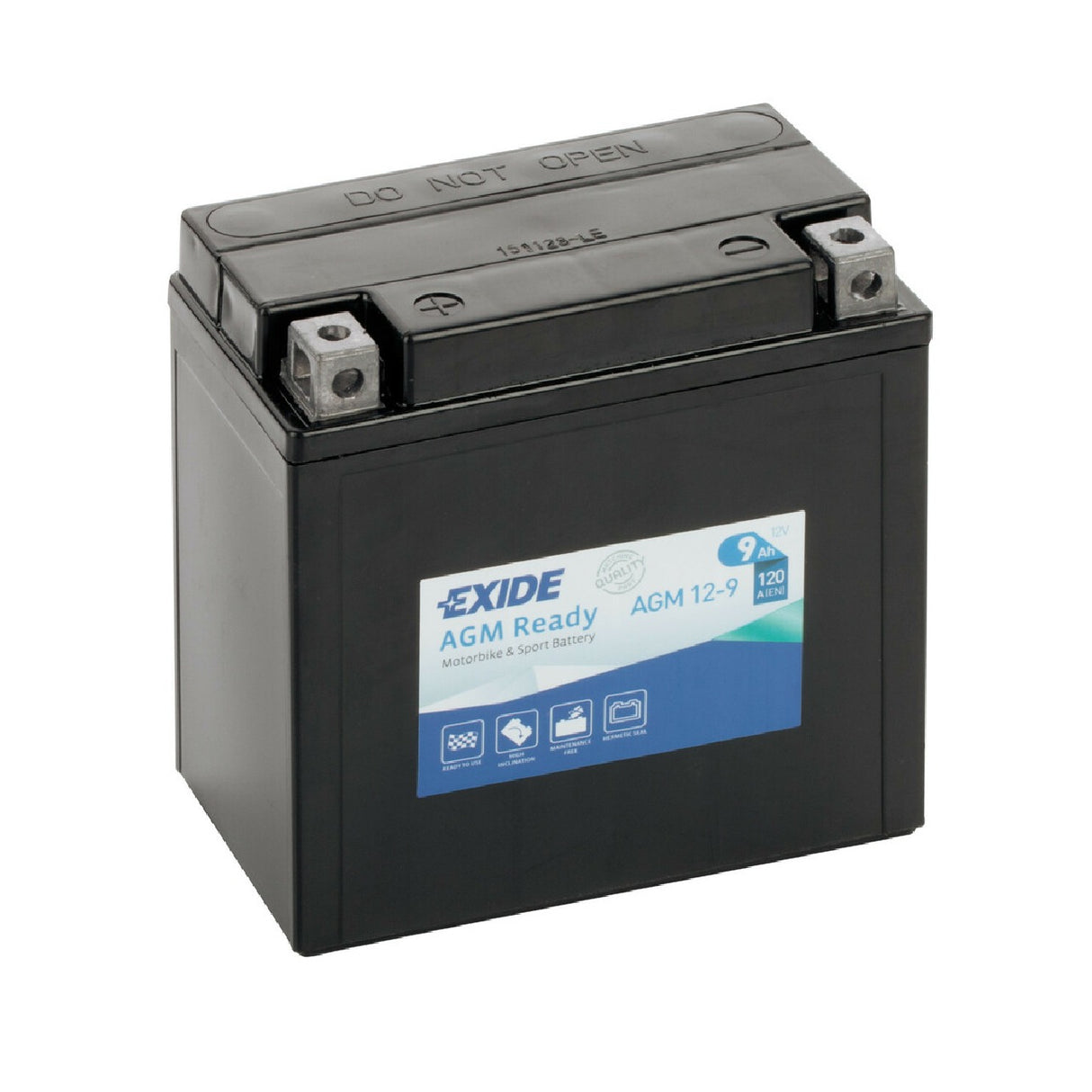 Exide AGM129 Batteria Moto 12V AGM Ready 9 Ah 120 A