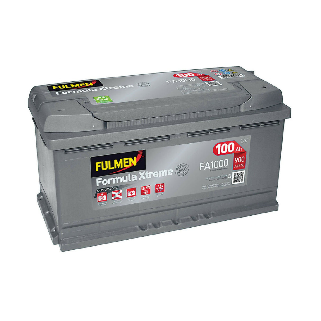 Fulmen FA1000 Batteria Auto 12V Formula Xtreme 100 Ah 900 A