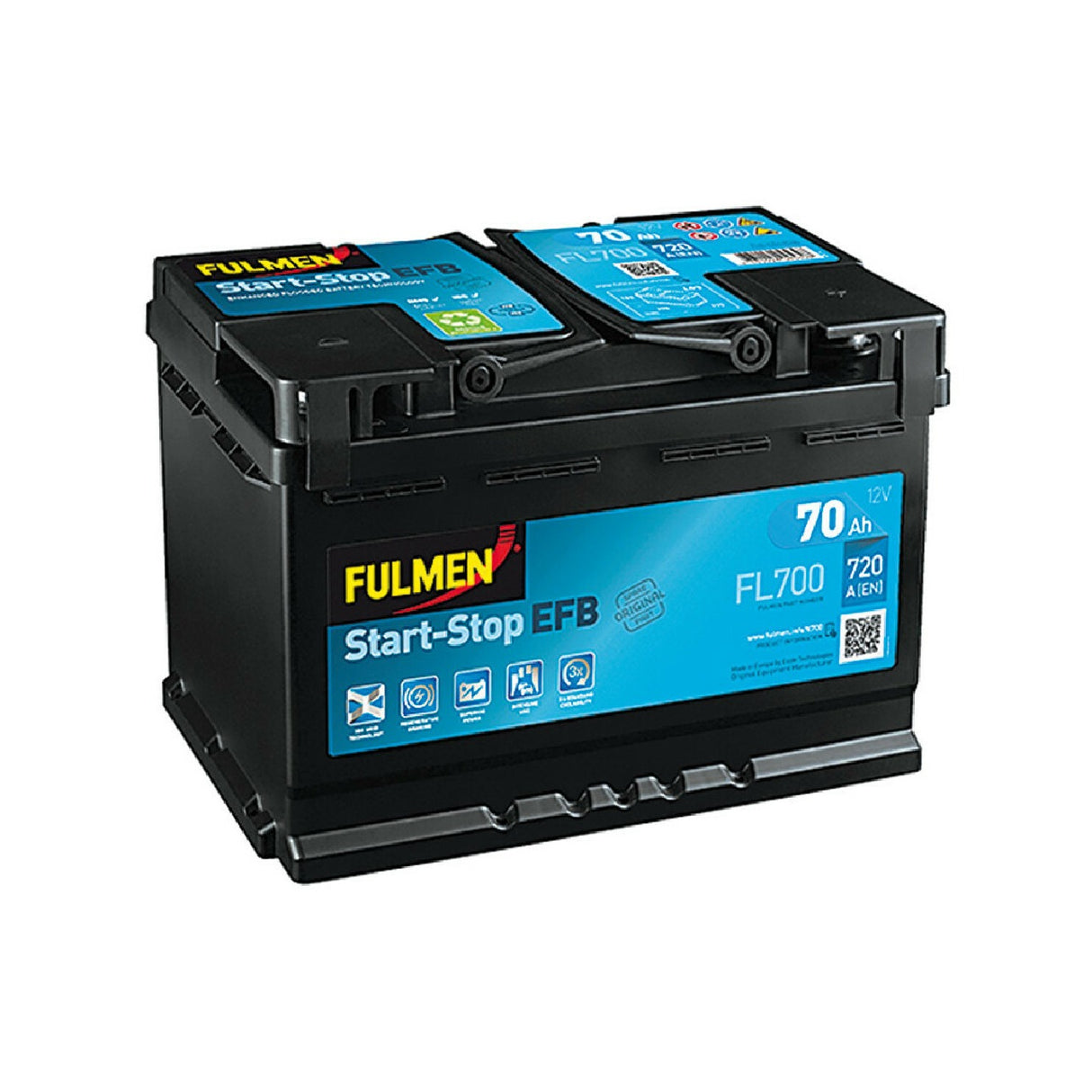 Fulmen FL700 Batteria Auto 12V Start-Stop EFB 70 Ah 720 A