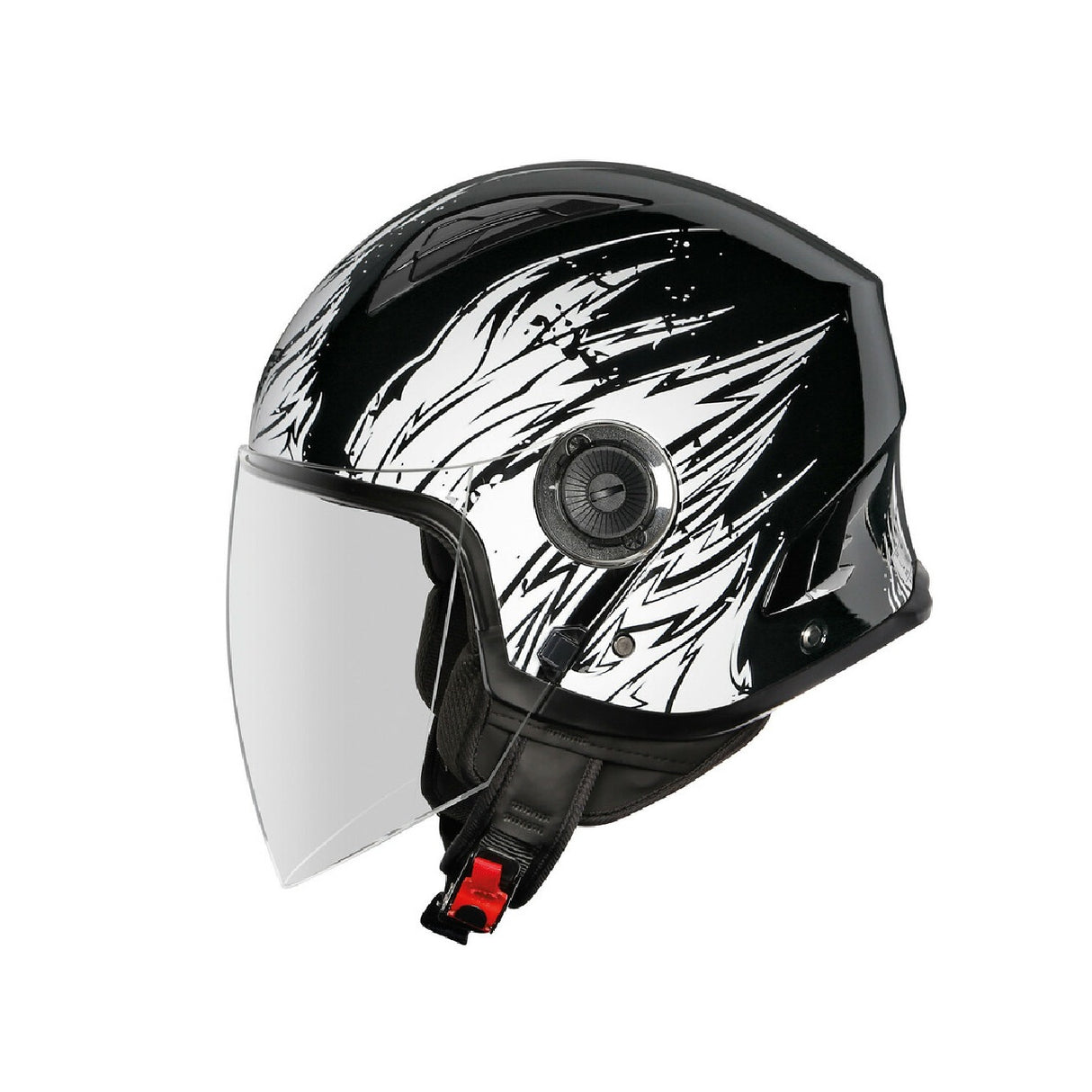 Irie Casco jet Moto Milano Nero AS6 Bianco - L