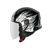 Irie Casco jet Moto Milano Nero AS6 Bianco - S