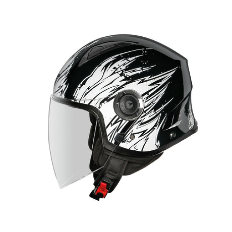 Irie Casco jet Moto Milano Nero AS6 Bianco - XS