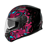 Irie Casco Integrale Moto Sfida Nero AN21 Viola - XS