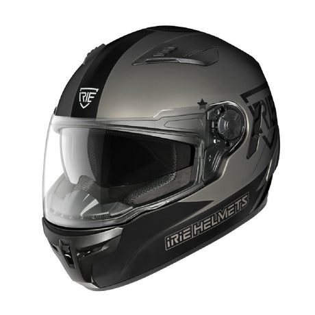 Irie Casco Integrale Moto Sfida Grigio Opaco AN22 Nero - L