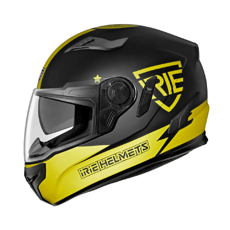 Irie Casco Integrale Moto Sfida Nero Opaco AN22 Giallo - L