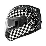 Irie Full Face Motorcycle Helmet Challenge Black AN23 White - M