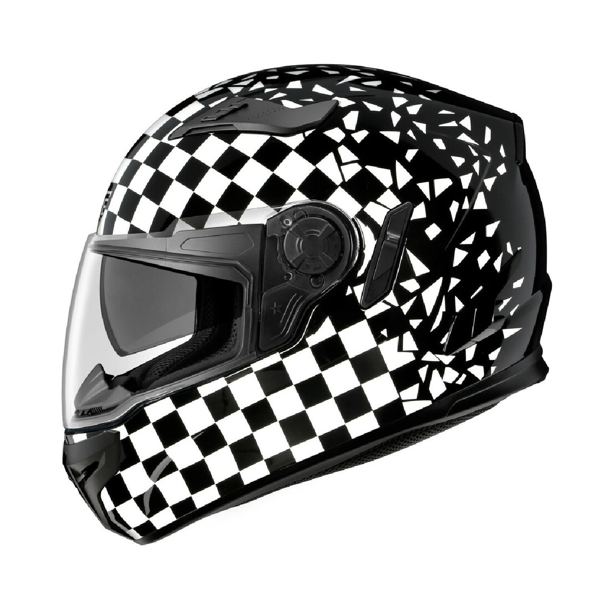 Irie Casco Integrale Moto Sfida Nero AN23 Bianco - S