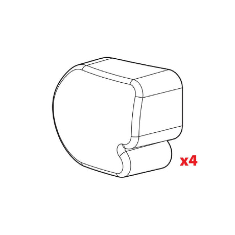 Nordrive Set of 4 caps for Kargo-Plus bars