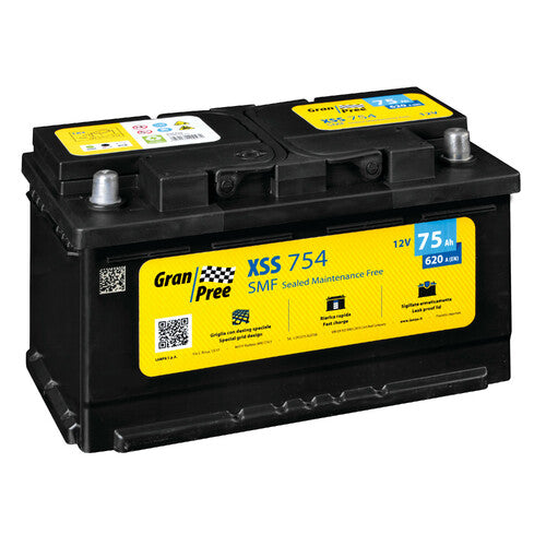 Gran Pree Batteria 12V - Gran Pree SMF - 75 Ah - 620 A - LB4