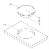 Lavello bianco tondo diametro 290 mm LVL413